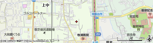 奈良県香芝市上中405周辺の地図