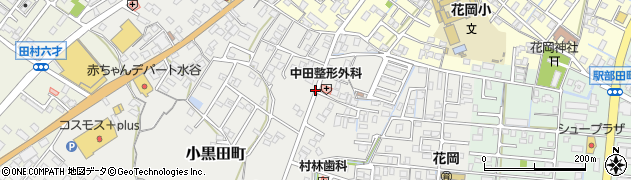 中田整形前周辺の地図