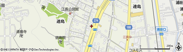 岡山県倉敷市連島町（連島）周辺の地図