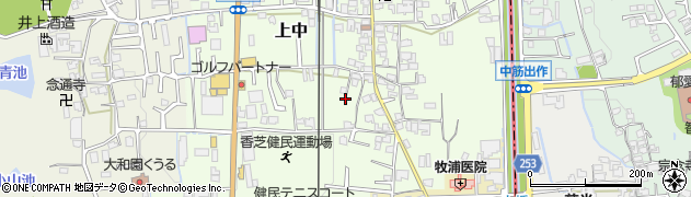 奈良県香芝市上中233周辺の地図