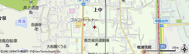 奈良県香芝市上中244周辺の地図