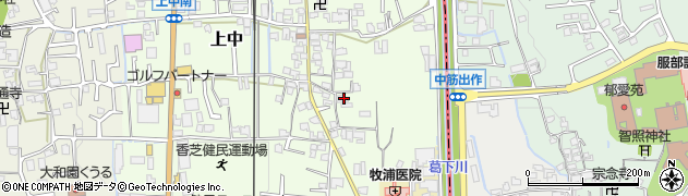 奈良県香芝市上中407周辺の地図