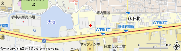 大阪府堺市北区八下北周辺の地図