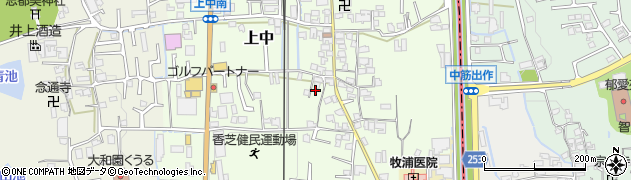 奈良県香芝市上中226周辺の地図