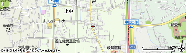 奈良県香芝市上中391周辺の地図