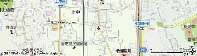 奈良県香芝市上中293周辺の地図