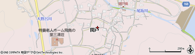 岡山県笠岡市関戸周辺の地図