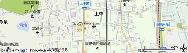 奈良県香芝市上中245周辺の地図