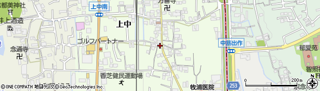 奈良県香芝市上中294周辺の地図