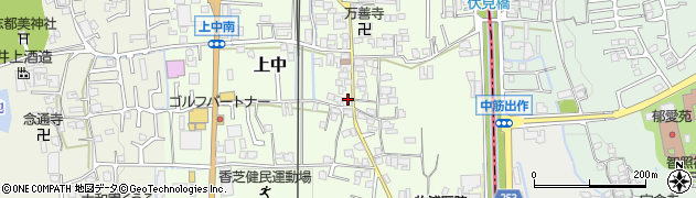 奈良県香芝市上中295周辺の地図
