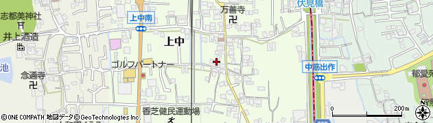 奈良県香芝市上中224周辺の地図