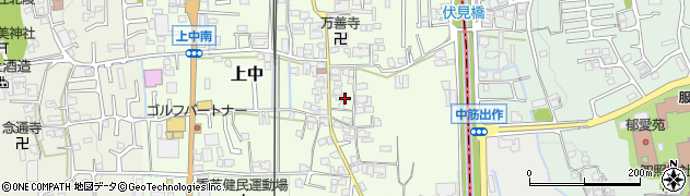 奈良県香芝市上中381周辺の地図