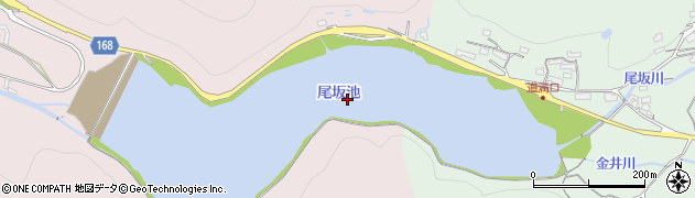 尾坂池周辺の地図