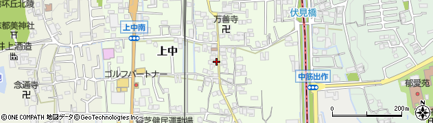 奈良県香芝市上中297周辺の地図