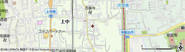 奈良県香芝市上中374周辺の地図