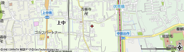 奈良県香芝市上中376周辺の地図