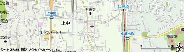 奈良県香芝市上中372周辺の地図