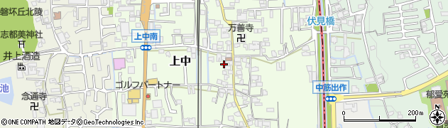 奈良県香芝市上中223周辺の地図