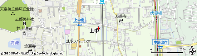 奈良県香芝市上中216周辺の地図