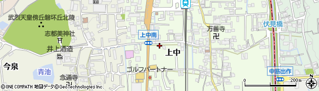 奈良県香芝市上中196周辺の地図