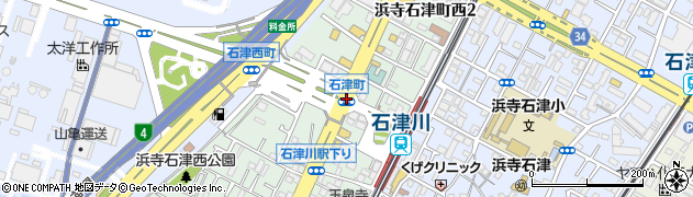 石津町周辺の地図