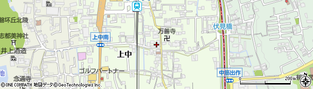 奈良県香芝市上中306周辺の地図