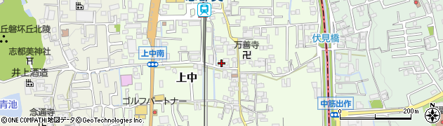 奈良県香芝市上中304周辺の地図