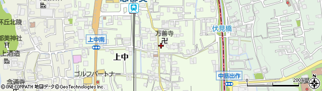奈良県香芝市上中361周辺の地図
