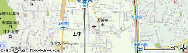 奈良県香芝市上中305周辺の地図