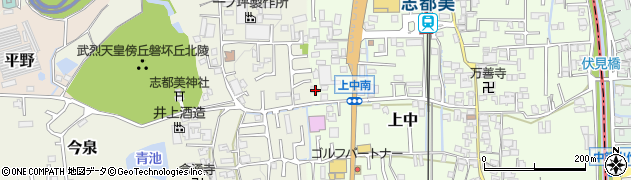 奈良県香芝市上中126周辺の地図