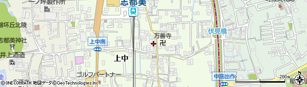 奈良県香芝市上中307周辺の地図