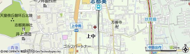 奈良県香芝市上中135周辺の地図