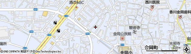 金岡町ゆずりは公園周辺の地図
