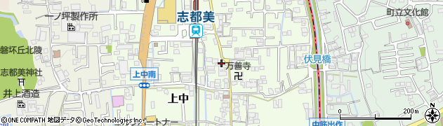 奈良県香芝市上中312周辺の地図