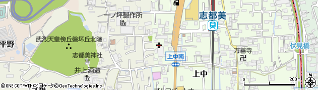 奈良県香芝市上中118周辺の地図