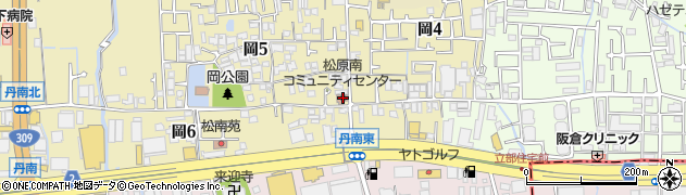 松原南コミュニティセンター周辺の地図