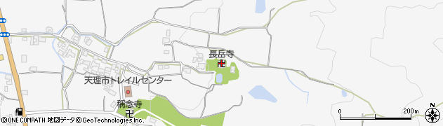 長岳寺周辺の地図