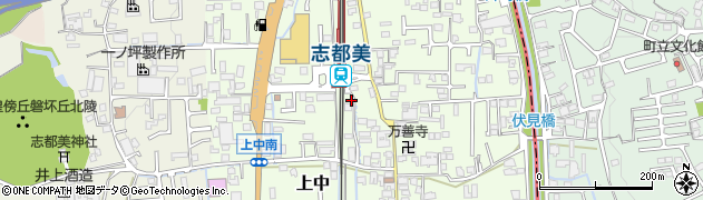 奈良県香芝市上中188周辺の地図