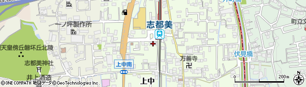 奈良県香芝市上中2014周辺の地図