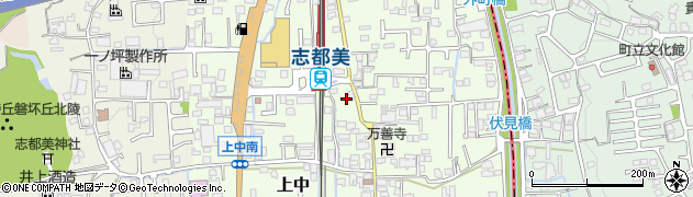 奈良県香芝市上中317周辺の地図