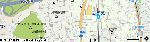 奈良県香芝市上中116周辺の地図