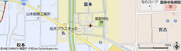 奈良県田原本町（磯城郡）富本周辺の地図