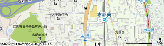 奈良県香芝市上中115周辺の地図