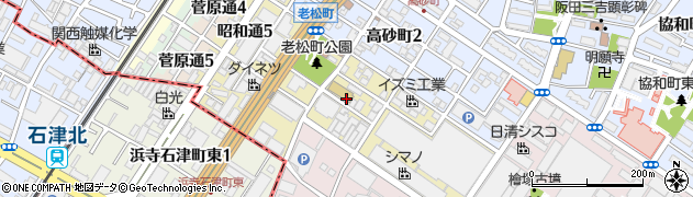 大阪府堺市堺区老松町周辺の地図