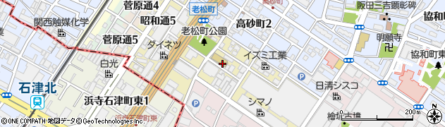 大阪府堺市堺区老松町周辺の地図