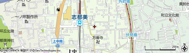 奈良県香芝市上中351周辺の地図