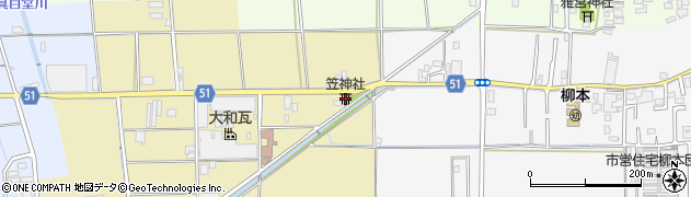 笠神社周辺の地図