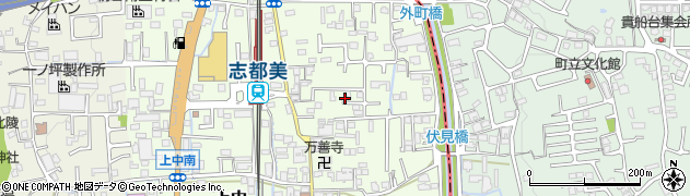 奈良県香芝市上中457周辺の地図
