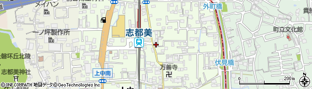奈良県香芝市上中353周辺の地図
