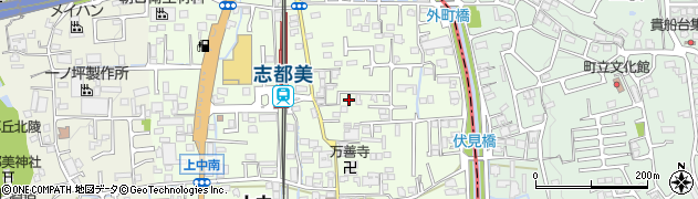 奈良県香芝市上中349周辺の地図